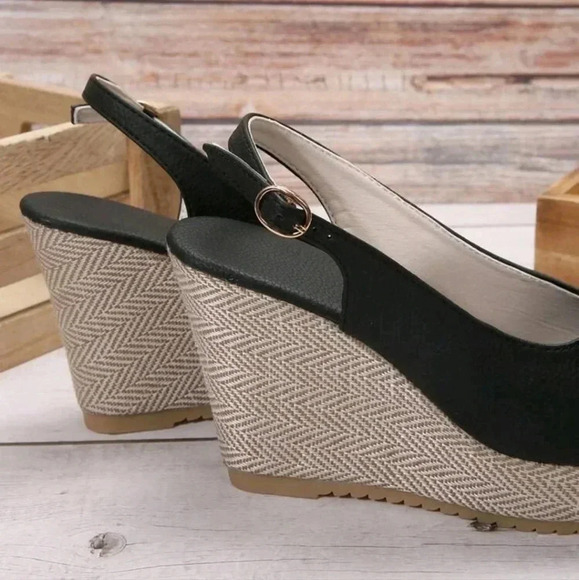 New Korean Summer Style Sexy & Comfortable Fish Mouth Wedge Heels With - Picture 6 of 8